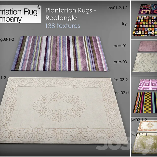 Carpets – 3D Models – Plantation rugs collection Rug
