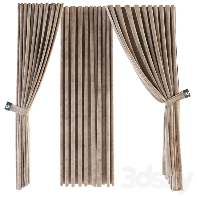 Curtain – 3D Models – 3 types of curtains