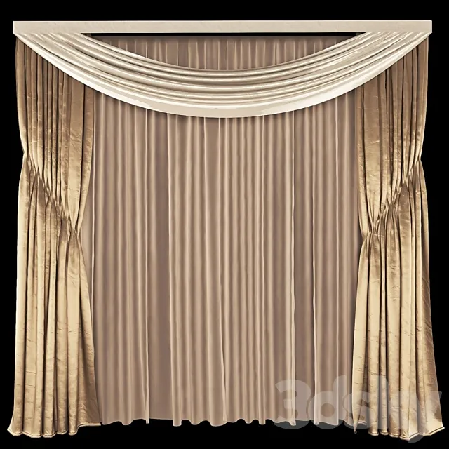 Decorative Curtains _6 3DS Max - thumbnail 3