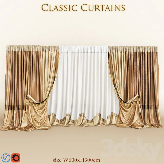 Curtain – 3D Models – Blind classic (curtain classik)
