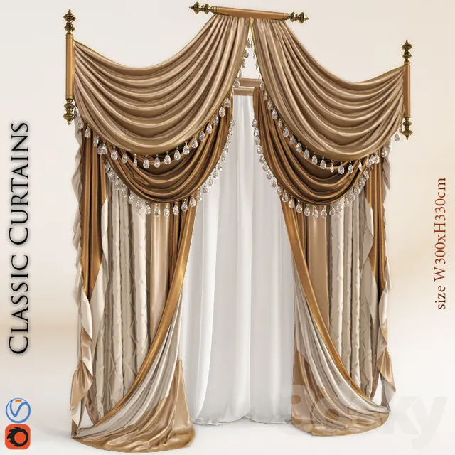 Curtain – 3D Models – Blind classic 2
