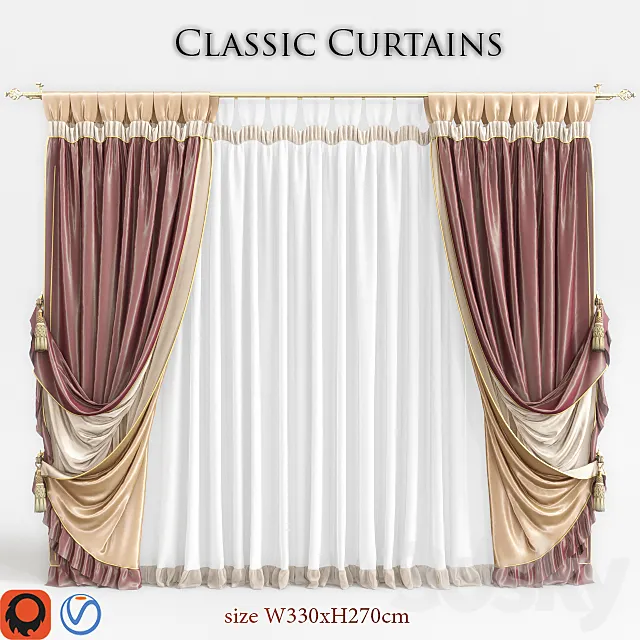 Curtain – 3D Models – Blind classic