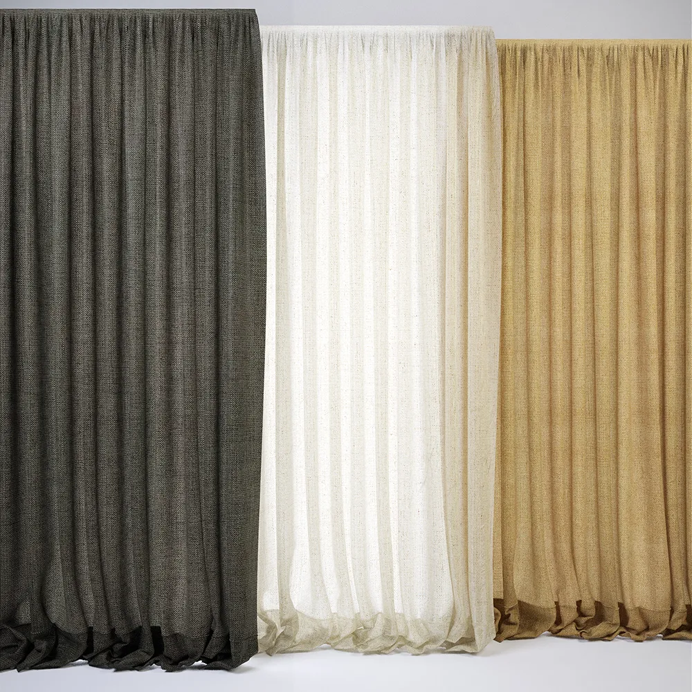 Curtain – 3D Models – Curtain three colors