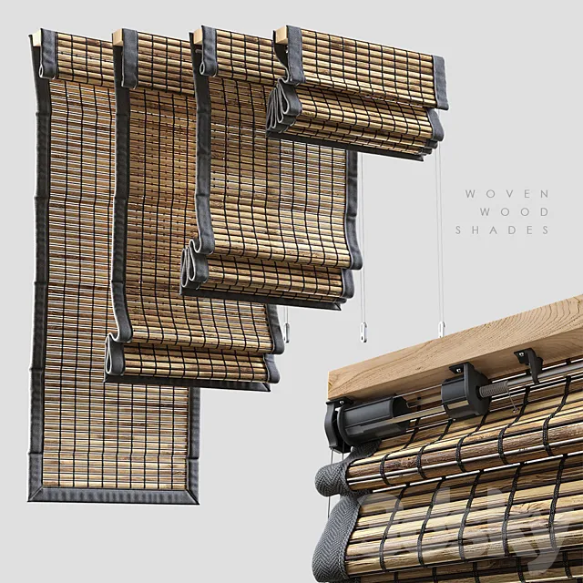 Curtain – 3D Models – Woven Wood Shades 2