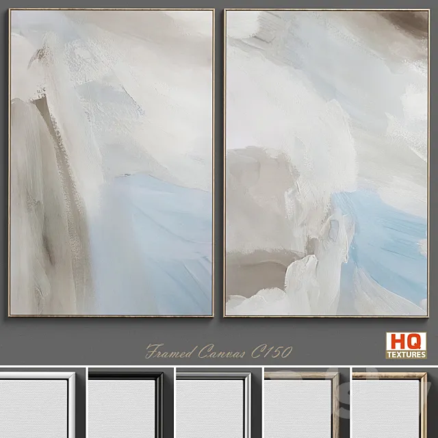 Large Living Room Wall Art C-150 3DS Max - thumbnail 3
