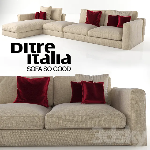 Ditre Italia Urban sofa 3DS Max - thumbnail 3