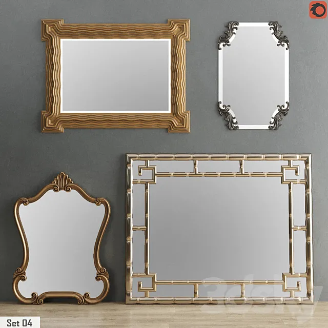 Mirror 3D Models Download – Mirror Collection Set 04