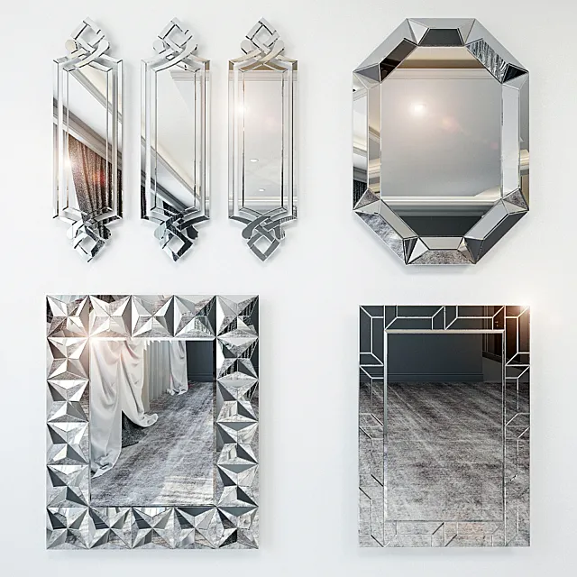 Mirror 3D Models Download – Mirrors in the Art Deco style