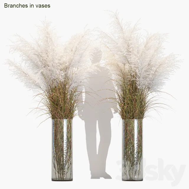 Vase 3D Models Download – Branches in vases 8