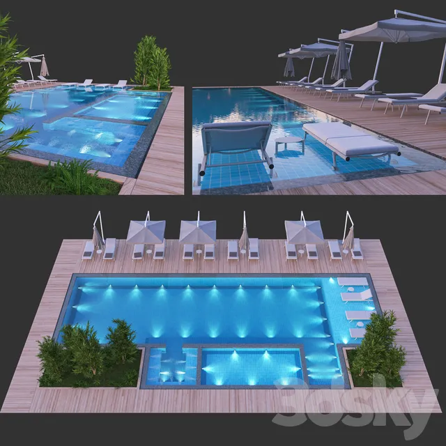 Architecture – 3D Models – Swimming Pool 8