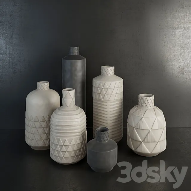 Vase 3D Models Download – Pressed Pattern Vases