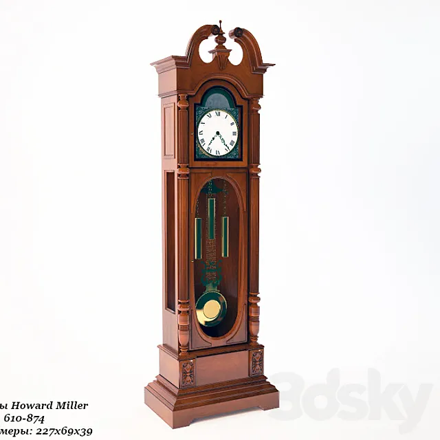 Watches – Clocks – 3D Models – Grandfather Clocks Howard Miller