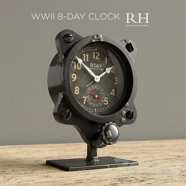 Watches – Clocks – 3D Models – Restoration Hardware WWII 8 Day Clock