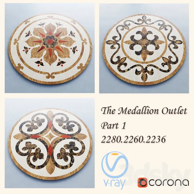The Medallion Outlet art.2280.2260.2236 part-1 3DS Max - thumbnail 3