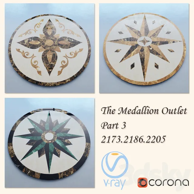 The Medallion Outlet art.2173.2205.2186 part-3 3DS Max - thumbnail 3