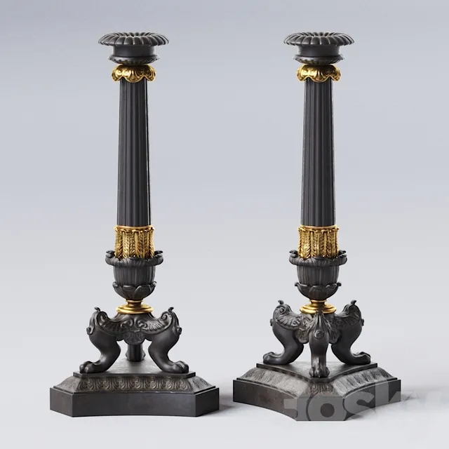 Other Decorative Objects – 3D Models – Big Empire Candlestick