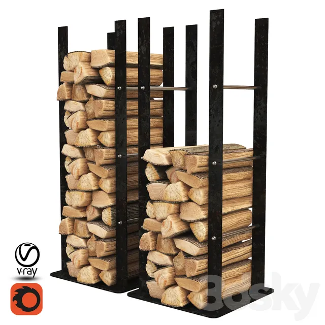 Other Decorative Objects – 3D Models – Firewood Storage Rack