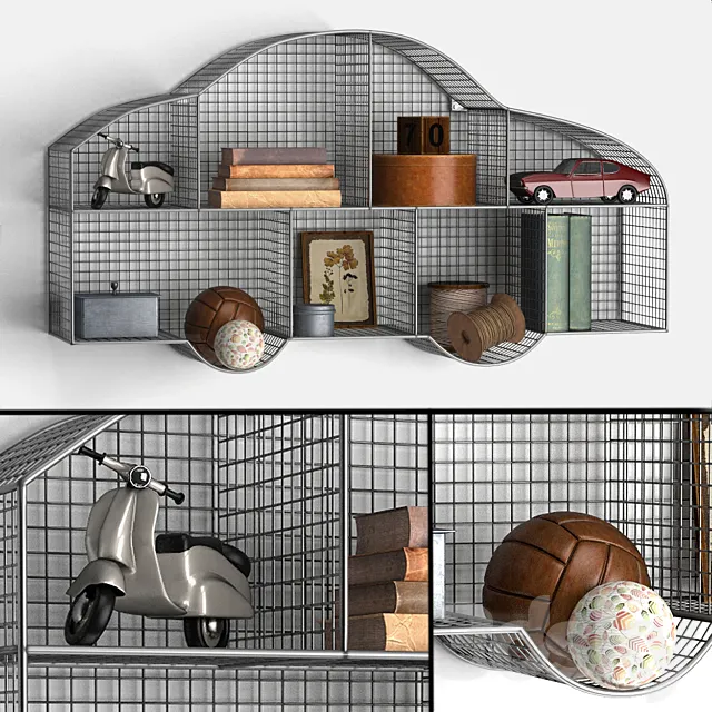 Other Decorative Objects – 3D Models – SHELF CAR ZINC