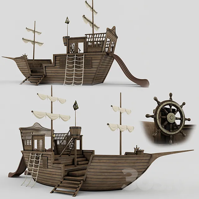 Other Decorative Objects – 3D Models – Ship playground for kids