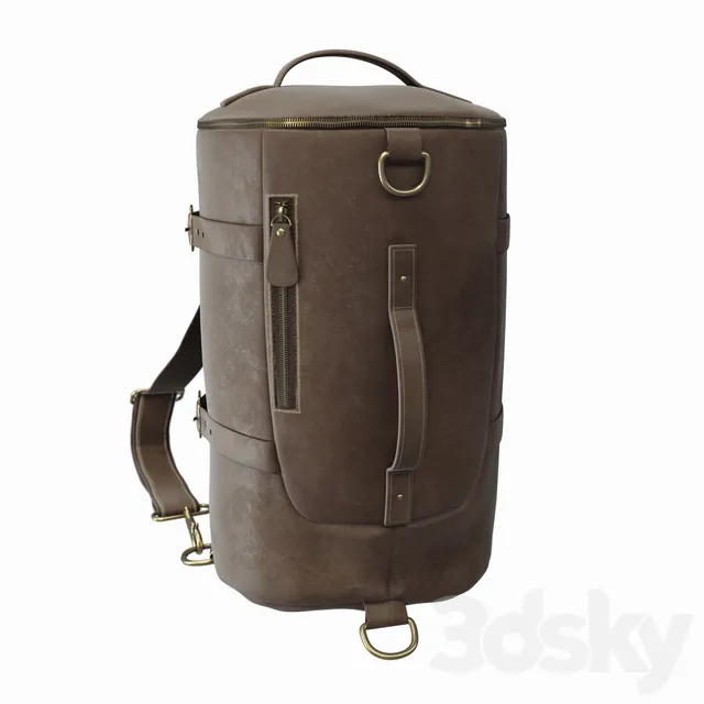Other Decorative Objects – 3D Models – Vintage Leather Travel Backpack
