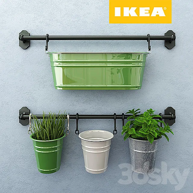 Wall accessories IKEA series Fintorp 3DS Max - thumbnail 3