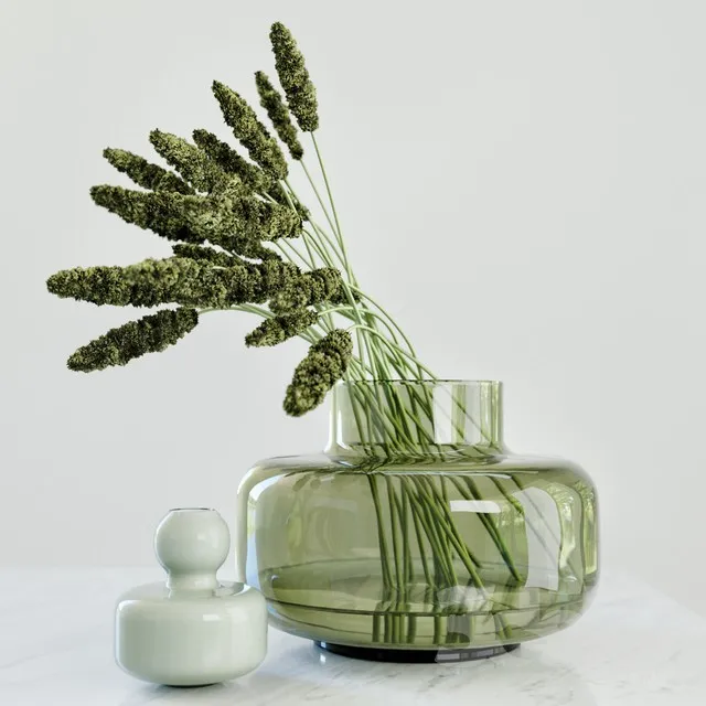 Modern grass arrangement in a vase 3DS Max - thumbnail 3