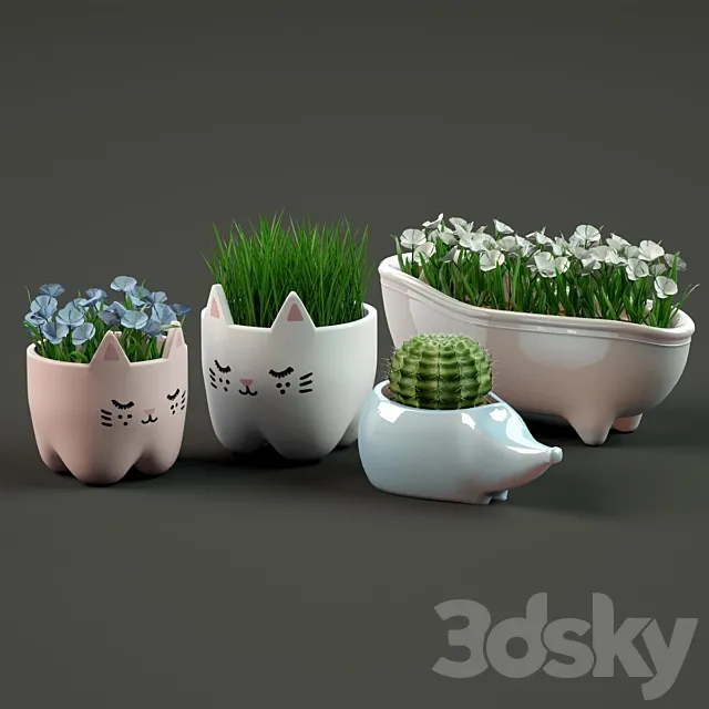 Plants – Flowers – 3D Models Download – 0201
