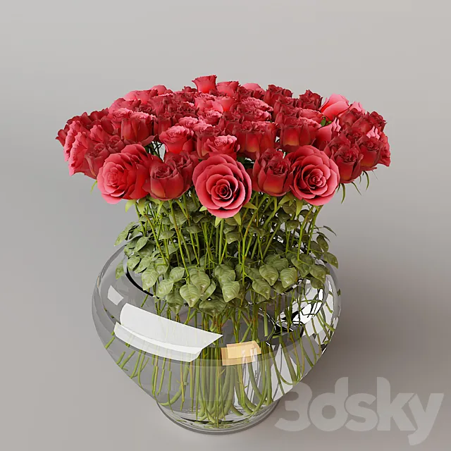 ROSES IN VASE 3DS Max - thumbnail 3
