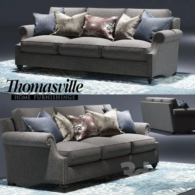 Thomasville Ancil sofa 3DS Max - thumbnail 3