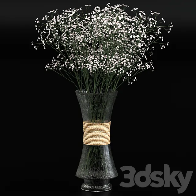 Bouquet of gypsophila 3DS Max - thumbnail 3
