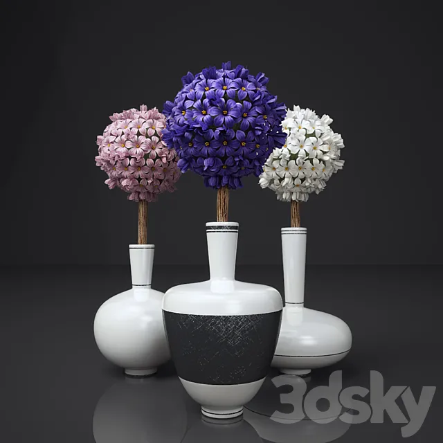 hyacinth floral bouquet 3DS Max - thumbnail 3