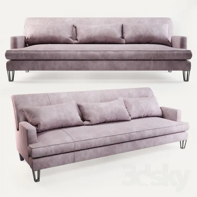 Baker Almandine Sofa 3DS Max - thumbnail 3