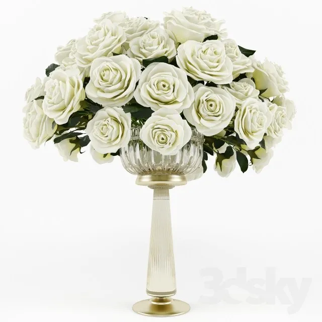 Roses in a vase 3DS Max - thumbnail 3