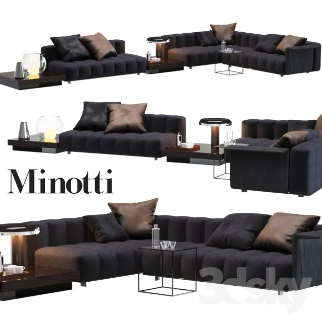 Sofa Minotti Freeman 3DS Max - thumbnail 3