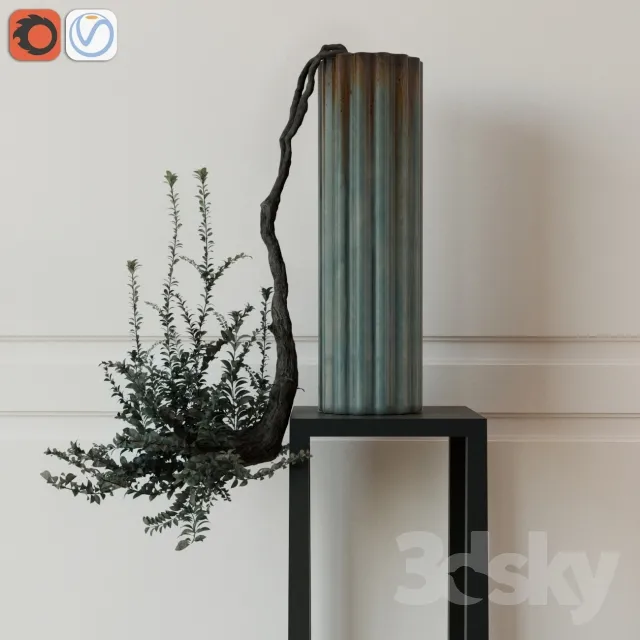 Plant in a vase 3DS Max - thumbnail 3