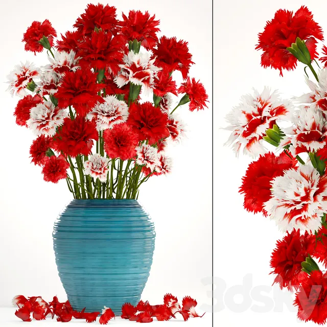 Plants – Flowers – 3D Models Download – Collection of flowers 13. Carnation