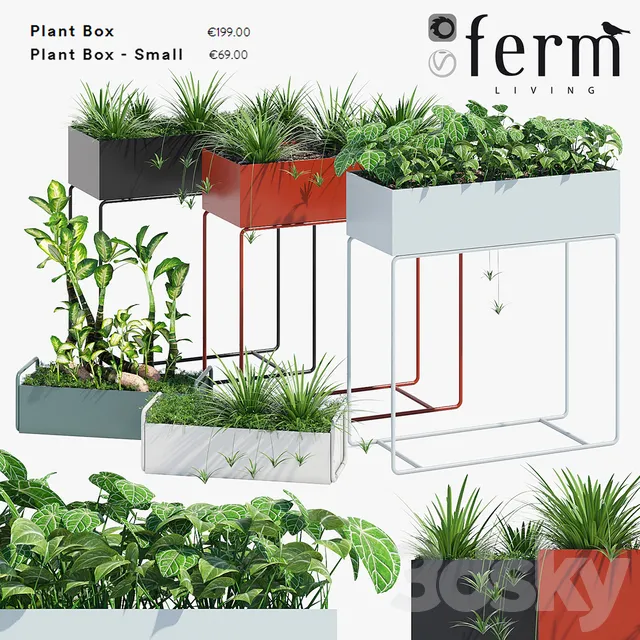 Plants – Flowers – 3D Models Download – Fermliving plant box