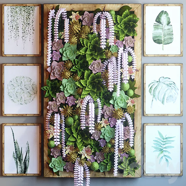 Plants – Flowers – 3D Models Download – Green wall 31