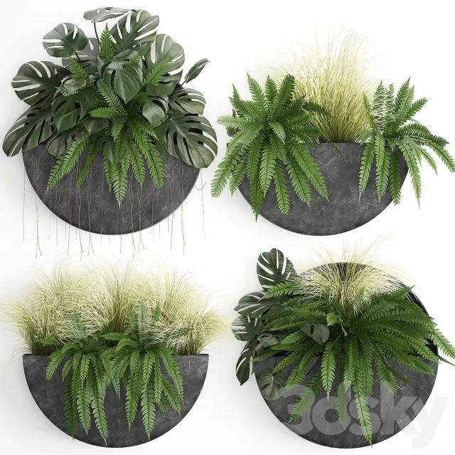 Plants – Flowers – 3D Models Download – Green wall decor vertical garden 57