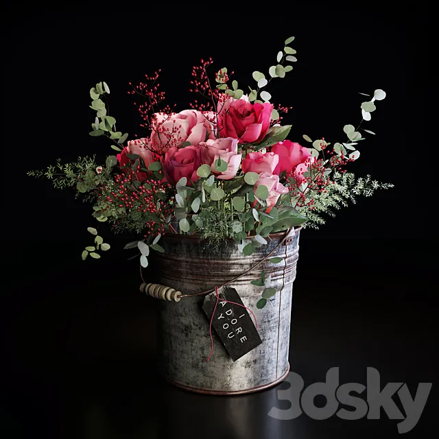 Plants – Flowers – 3D Models Download – I ADORE YOU FLOWERS
