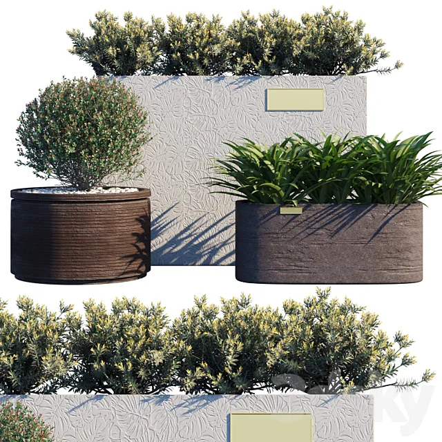 Plants – Flowers – 3D Models Download – Outdoor set 15 (plants in pots by Atelier Vierkant)