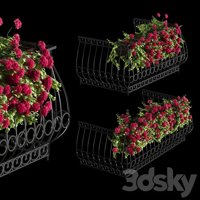 Plants – Flowers – 3D Models Download – Plant Geranium for The Facade