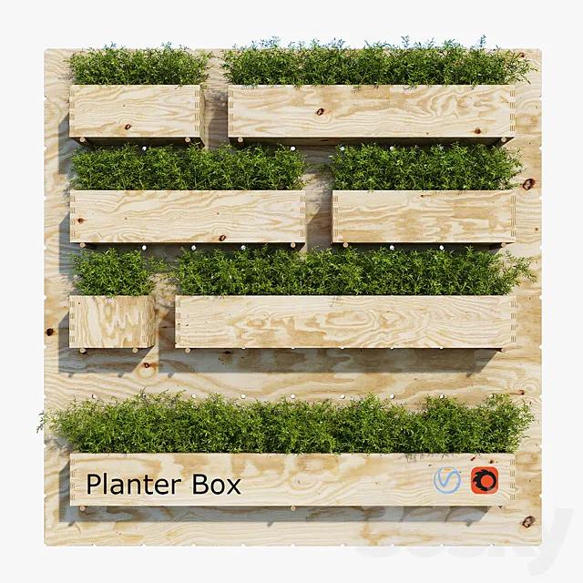 Plants – Flowers – 3D Models Download – Planter box one