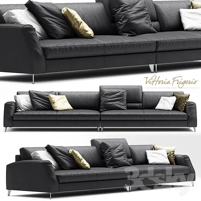 Sofa frigerio salotti DIVANI DAVIS CLASS 3DS Max - thumbnail 3