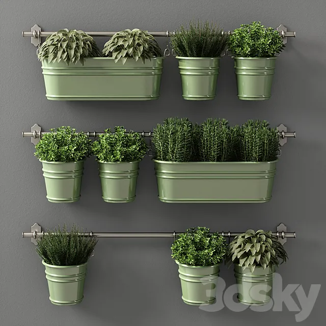 Plants – Flowers – 3D Models Download – Plants set 08 (IKEA Fintorp)
