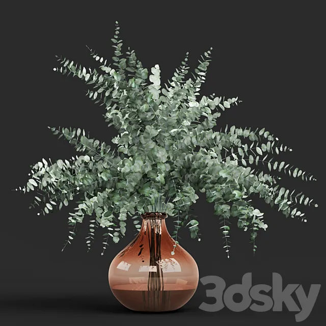 Plants – Flowers – 3D Models Download – Vase eucalyptus cinerea