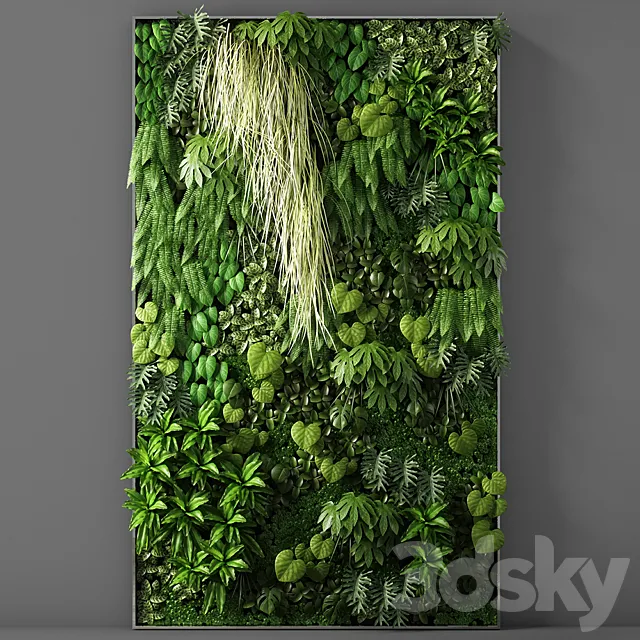 Plants – Flowers – 3D Models Download – Vertical garden 05