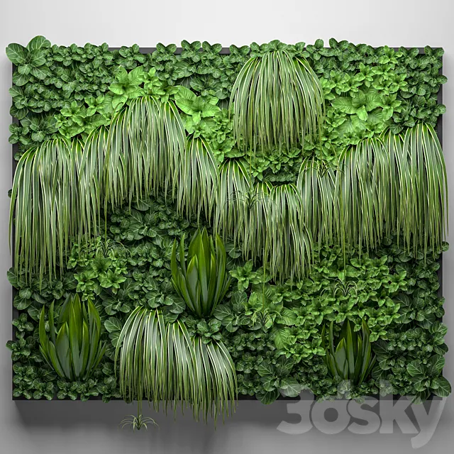Plants – Flowers – 3D Models Download – Vertical garden 15