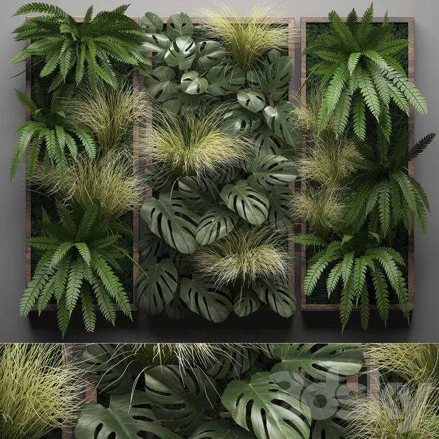 Plants – Flowers – 3D Models Download – Vertical garden 28