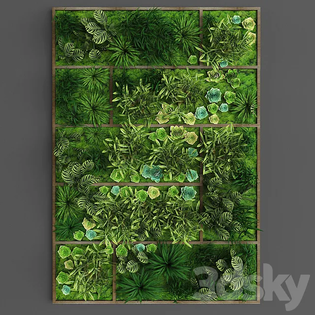 Plants – Flowers – 3D Models Download – Vertical gardening 010